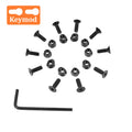 10 Sets KeyMod Screw and Nut Replacement Set for Keymod Rail Sections (10 x Screws and 10 x Nuts)