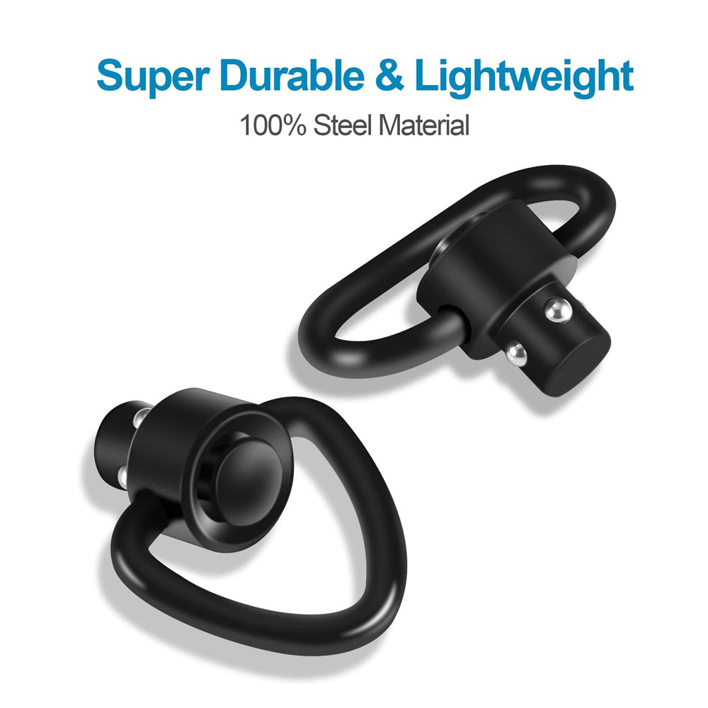4 Pack QD Sling Swivels, Quick-Disconnect Push Button for Two Point and Traditional Sling Swivel Mount Set