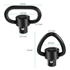 4 Pack QD Sling Swivels, Quick-Disconnect Push Button for Two Point and Traditional Sling Swivel Mount Set
