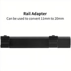 11mm Dovetail to 20mm Picatinny Rail Adapter - 11 Slot Scope Mount Riser for Red Dots & Optics