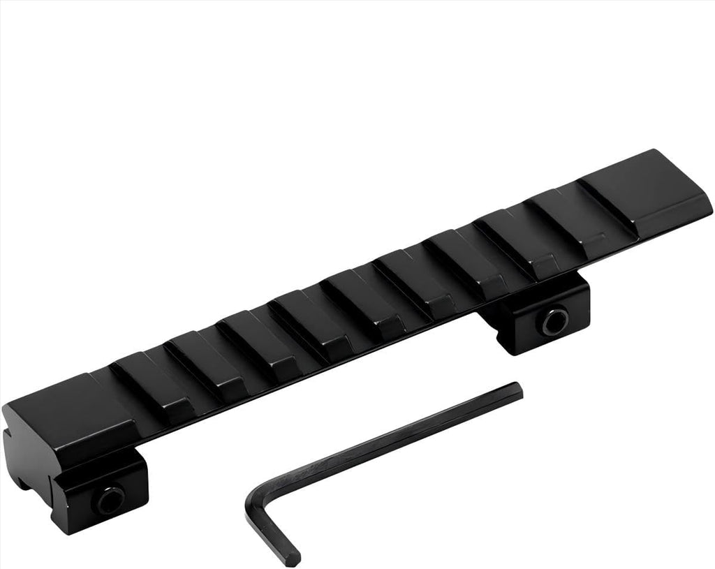 11mm Dovetail to 20mm Picatinny Rail Adapter - 11 Slot Scope Mount Riser for Red Dots & Optics