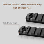Picatinny Aluminum Rail Set – 3/5/7/9/11/13 Slots with T-Nuts, Screws & Wrench | M-LOK Compatible