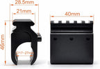 Universal Barrel Scope Mount – 21mm Picatinny Rail Adapter for 0.66"-1.18" Rifle Tubes (Pack of 1 / 2)