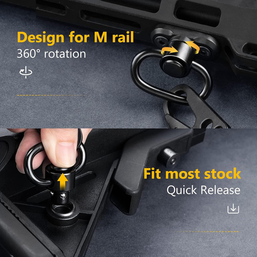 Two-Point Rifle Sling with M-LOK Swivels | Adjustable Nylon Gun Strap