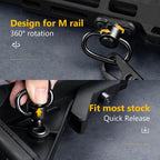 Two-Point Rifle Sling with M-LOK Swivels | Adjustable Nylon Gun Strap