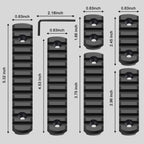 Picatinny Aluminum Rail Set – 3/5/7/9/11/13 Slots with T-Nuts, Screws & Wrench | M-LOK Compatible