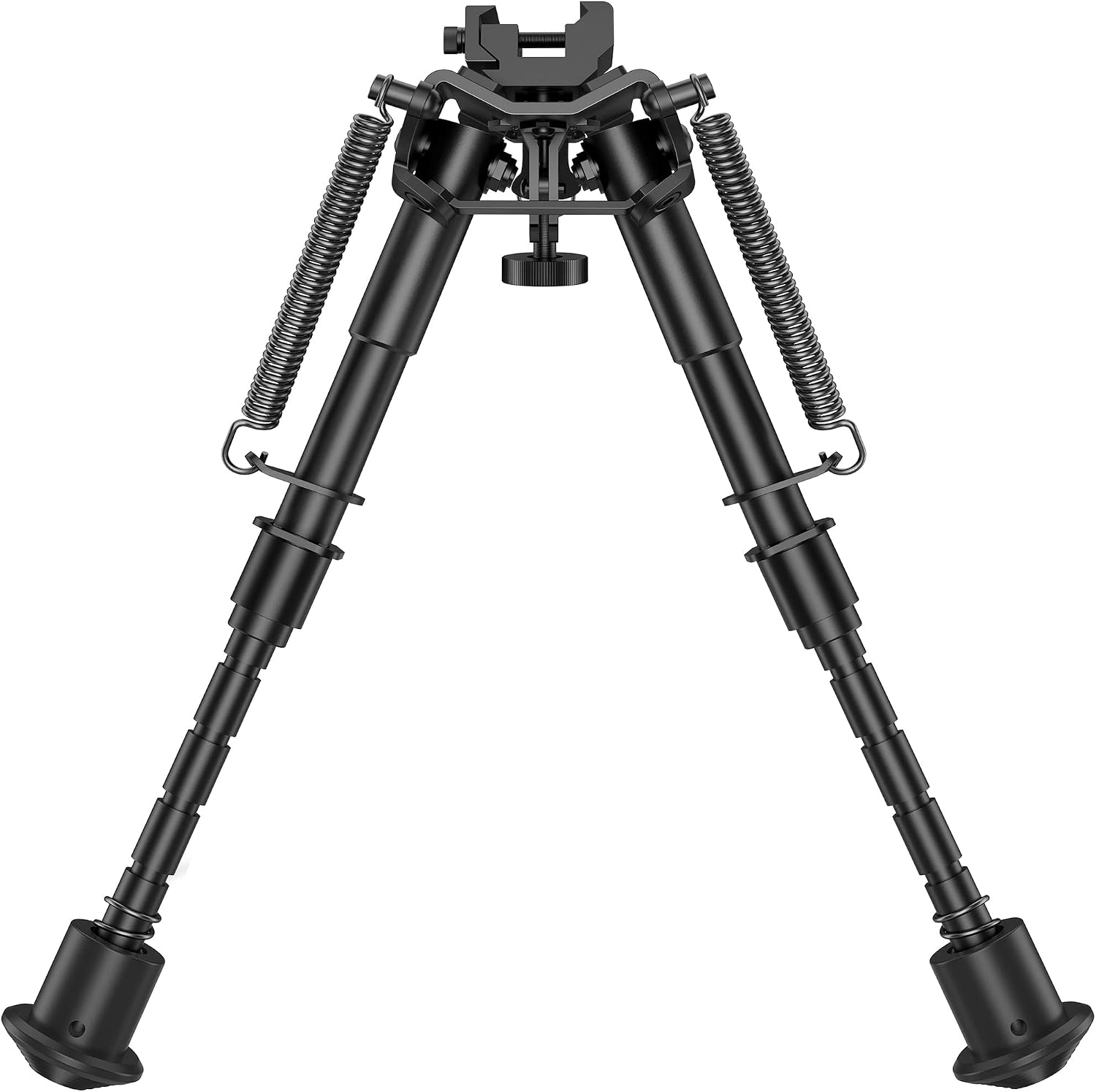 6"-9" Adjustable Rifle Bipod with Spring Return & Picatinny Adapter – Hardened Steel & Aluminum, 5-Position Legs