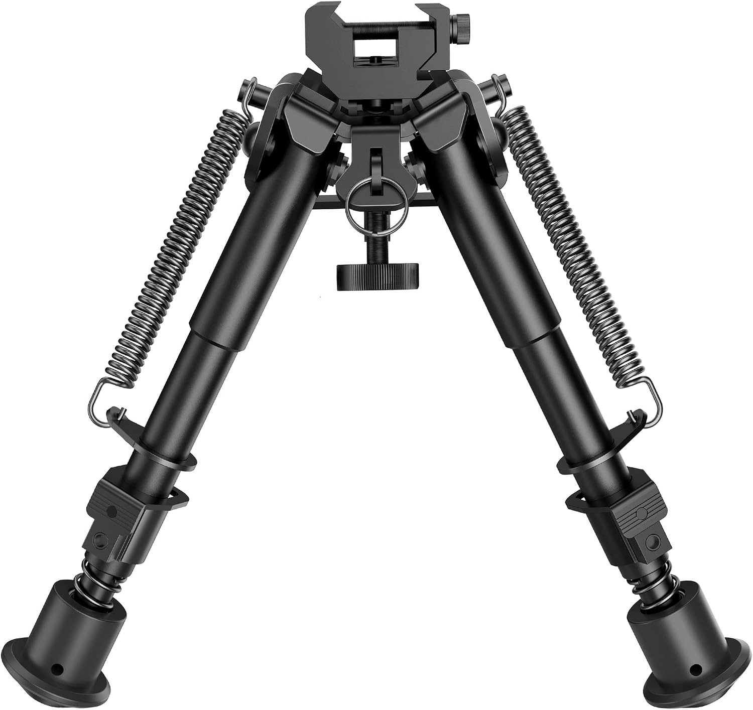 6"-9" Adjustable Rifle Bipod with Spring Return & Picatinny Adapter – Hardened Steel & Aluminum, 5-Position Legs