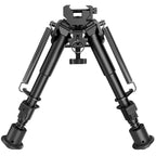 6"-9" Adjustable Rifle Bipod with Spring Return & Picatinny Adapter – Hardened Steel & Aluminum, 5-Position Legs