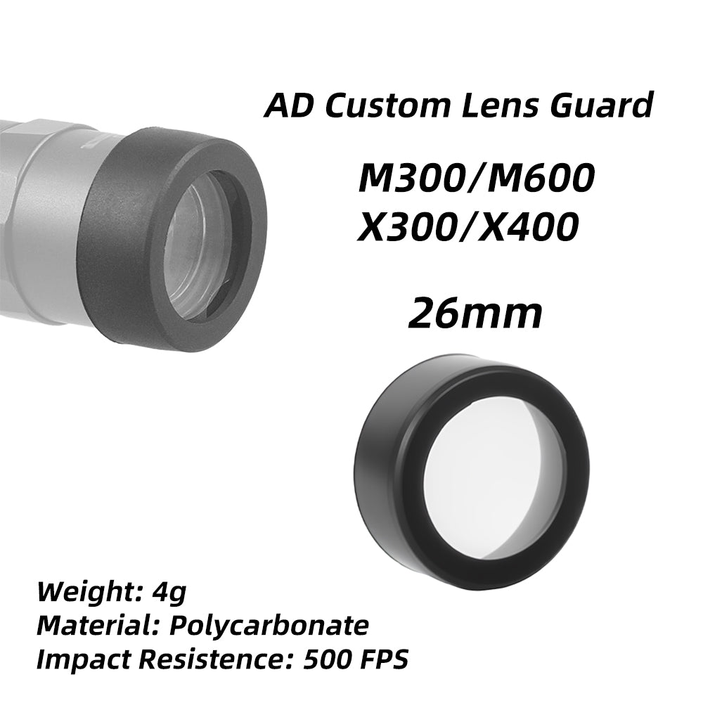 Lens Caps Guard Protectors, Scope Cover & Red Dot Sight Lens Cover, 500 FPS Impact Resistant Lens Protector for Flashlight(2 Pack)