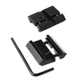 2Pcs Low Profile 3/8" /11MM to 7/8" /20MM Dovetail to Picatinny Weaver Rail Adapter Snap-in Rail Adaptor for Rifle Scope