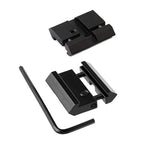 2Pcs Low Profile 3/8" /11MM to 7/8" /20MM Dovetail to Picatinny Weaver Rail Adapter Snap-in Rail Adaptor for Rifle Scope