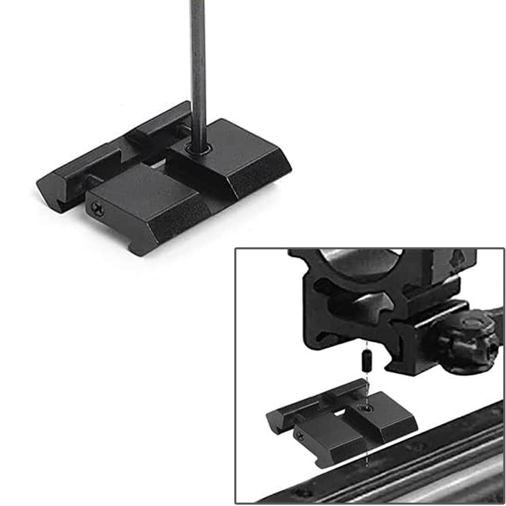 2Pcs Low Profile 3/8" /11MM to 7/8" /20MM Dovetail to Picatinny Weaver Rail Adapter Snap-in Rail Adaptor for Rifle Scope