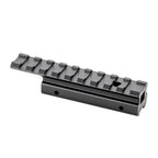 11mm Dovetail to 21mm Picatinny Rail Adapter Mount | 9-Slot, 0.82" Riser, 3.94" Length