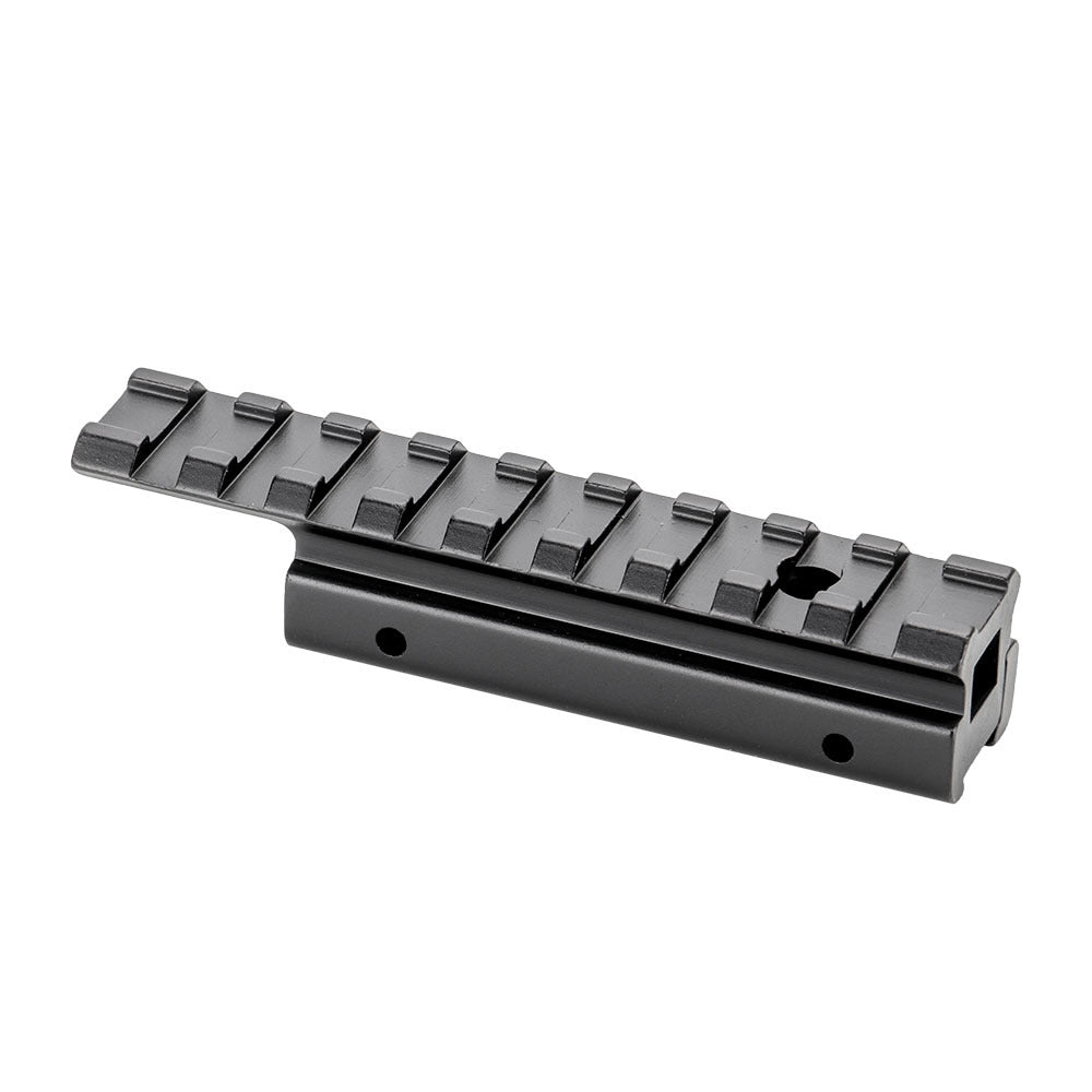 11mm Dovetail to 21mm Picatinny Rail Adapter Mount | 9-Slot, 0.82" Riser, 3.94" Length