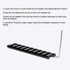 11mm Dovetail to 20mm Picatinny Adapter, Non-Riser Clip, 4/9 Slots Design