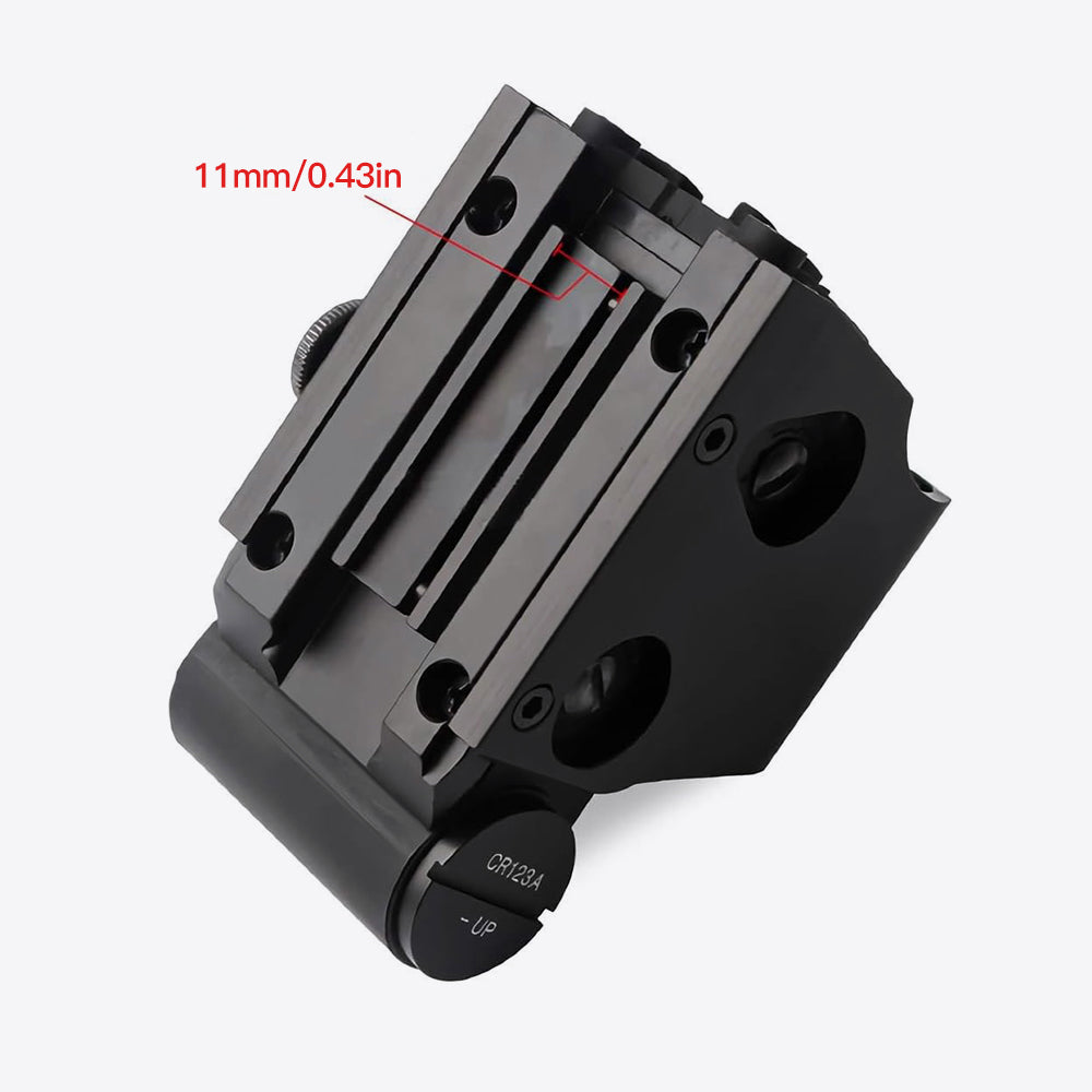 11mm Dovetail to 20mm Picatinny Adapter, Non-Riser Clip, 4/9 Slots Design