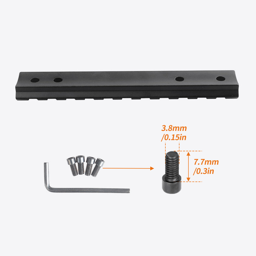Low Profile Picatinny Rail Mount for 10/22 Scope Mounts 11 Slots for Red Dots Mounting, Optics and Scopes, Magnifiers