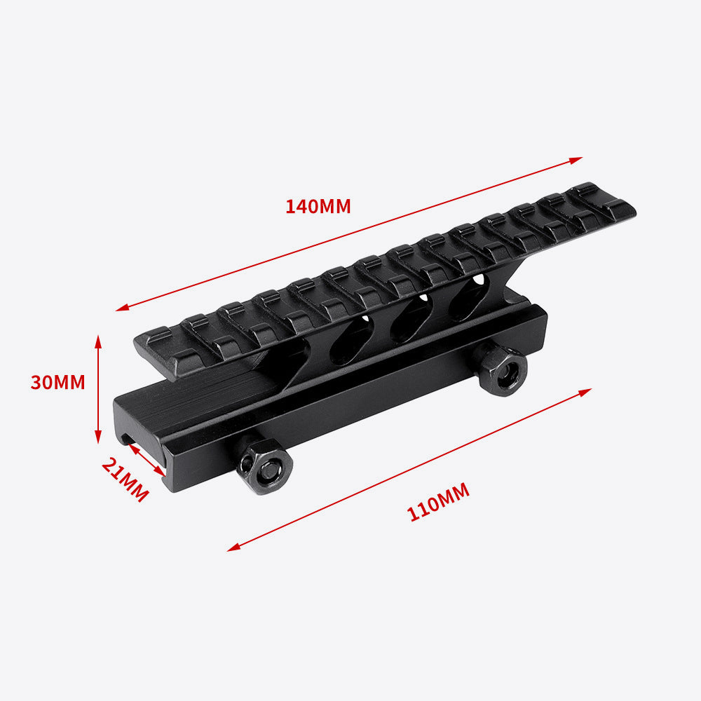 Lockdown Series Lightweight Riser Mount | High Profile | 5.5 inch L / 13 Slot