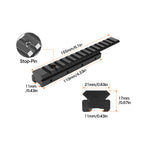 11mm to 7/8" 20mm Dovetail to Picatinny Rail Adapter 155mm length