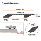 11mm to 7/8" 20mm Dovetail to Picatinny Rail Adapter 175mm leght