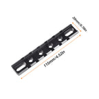 FRSF 6 Slots 20mm M-lok Rail Mount,  Scope Flashlight Laser Base Mount, Flat Bottom Aluminum Rail