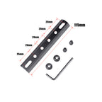 FRSF 6 Slots 20mm M-lok Rail Mount,  Scope Flashlight Laser Base Mount, Flat Bottom Aluminum Rail