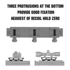 Picatinny Riser 1 inch Rail Riser Mount 5.7 inches Length Black