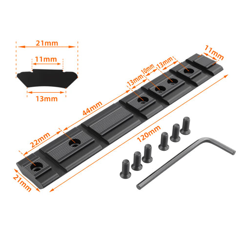 11MM / 20MM Dovetail P.ICA-tinny Rail Mount Adapter Converter Scope Aluminum Alloy Base for Hunting