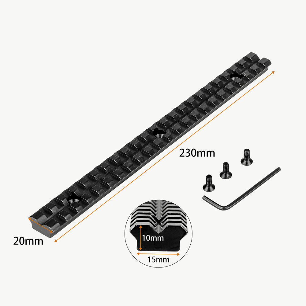 230mm Length 20mm Mount Picatinny Rail of Aluminum Alloy for Hunting Scope and Flashlight Mount