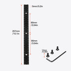 25 Slots and 257mm Length 20mm Mount Picatinny Rail of Aluminum Alloy for Hunting Scope and Flashlight Mount