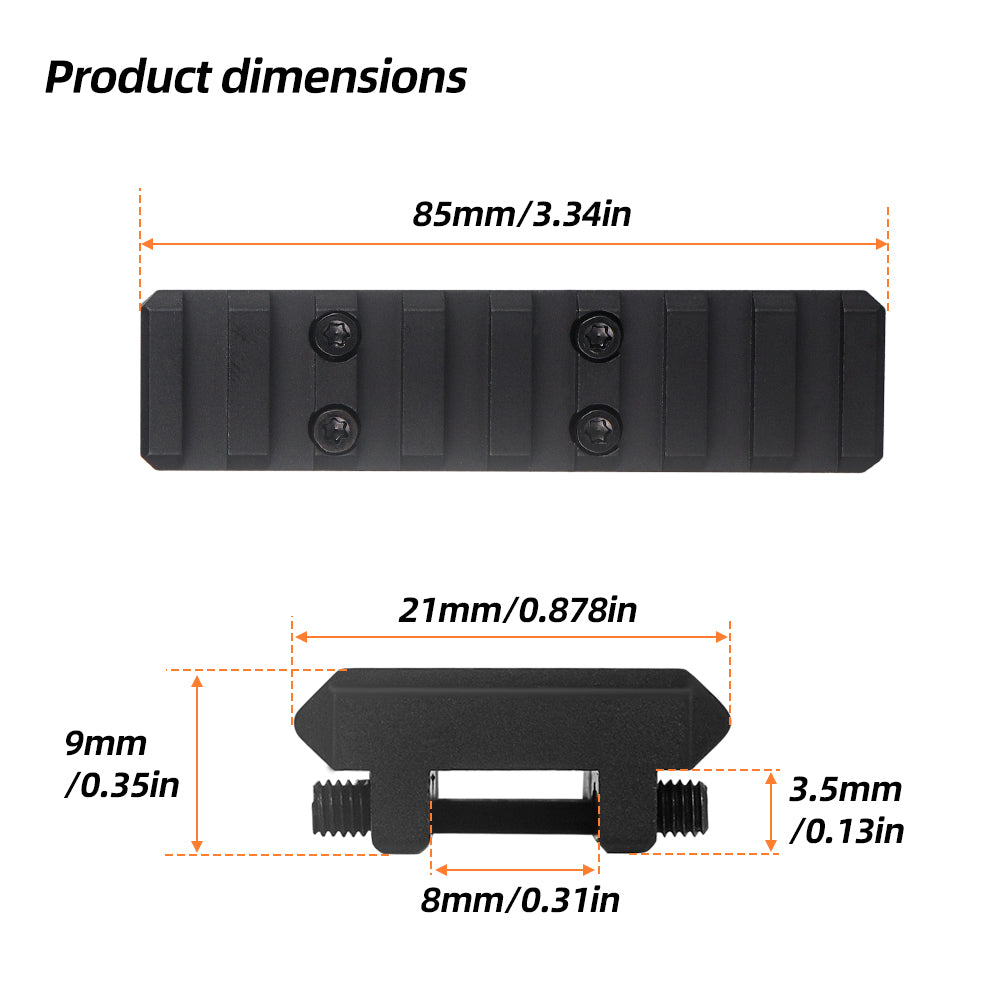 Picatinny Ventilated Rib Rail Scope Mount for The IZH-27 MR-153/155 MP-233 TOZ-120 MTs21-12 TOZ-84 (3.35inch)