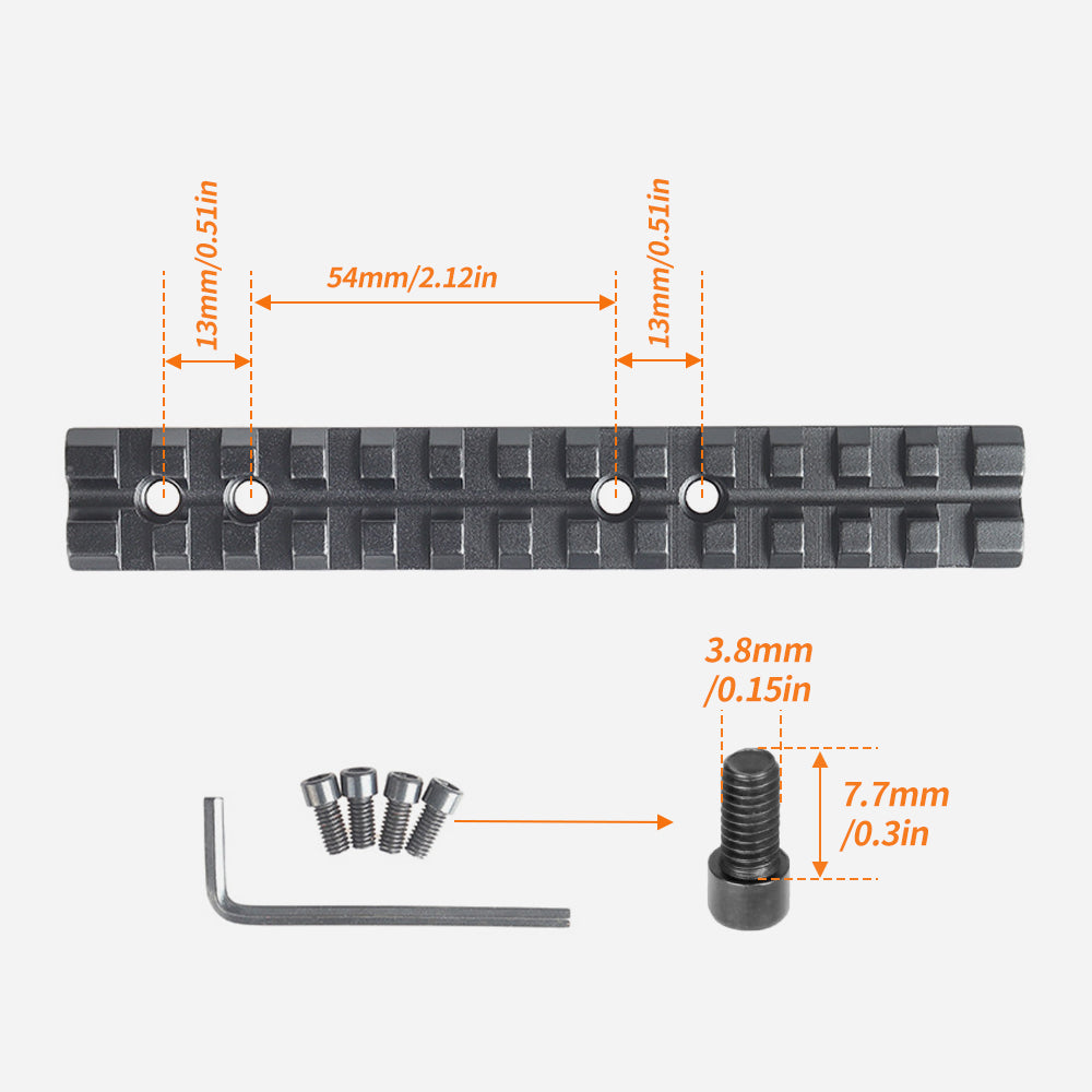 Curved Bottom Low Profile Top Rail Picatinny/Weaver Rail Mount Bases，500/590/835 Series Shotgun Picatinny/Weaver 13 Slots Scope Base Top Rail Mount