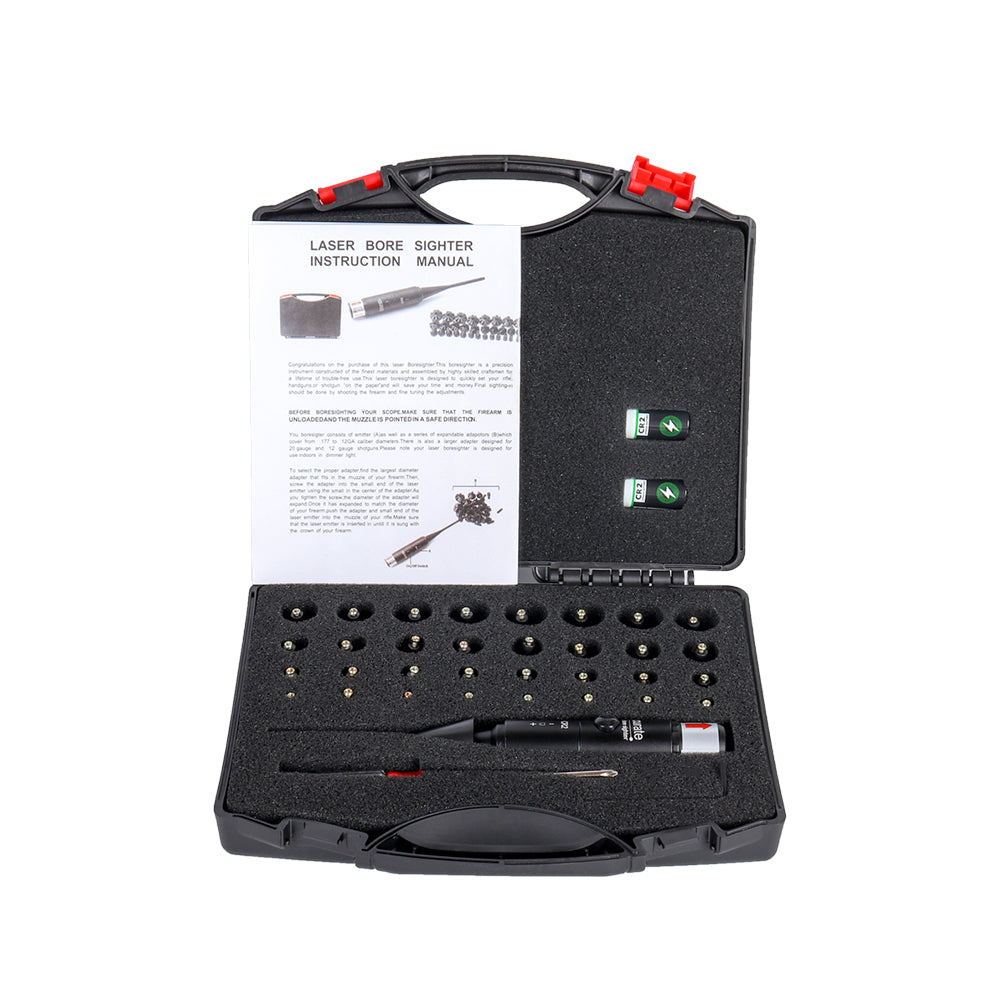 Hunting Optics Bore Sight Kit with 32 Adapters fit 0.17 to 12GA