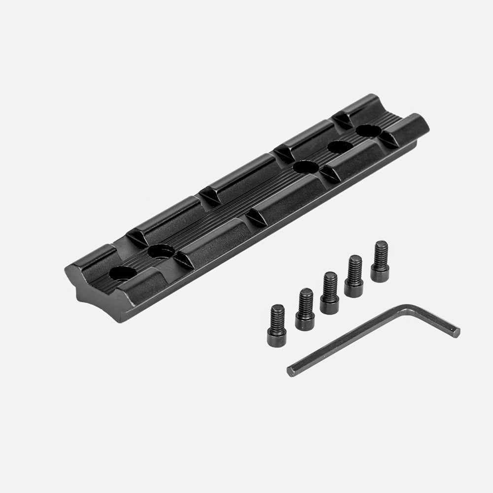 Curved Bottom Low Profile Top Rail Picatinny/Weaver Rail Mount Bases，for Red Dots Mounting Scopes Optics Scope (Black, Dovetail to Weaver Rail Converter)