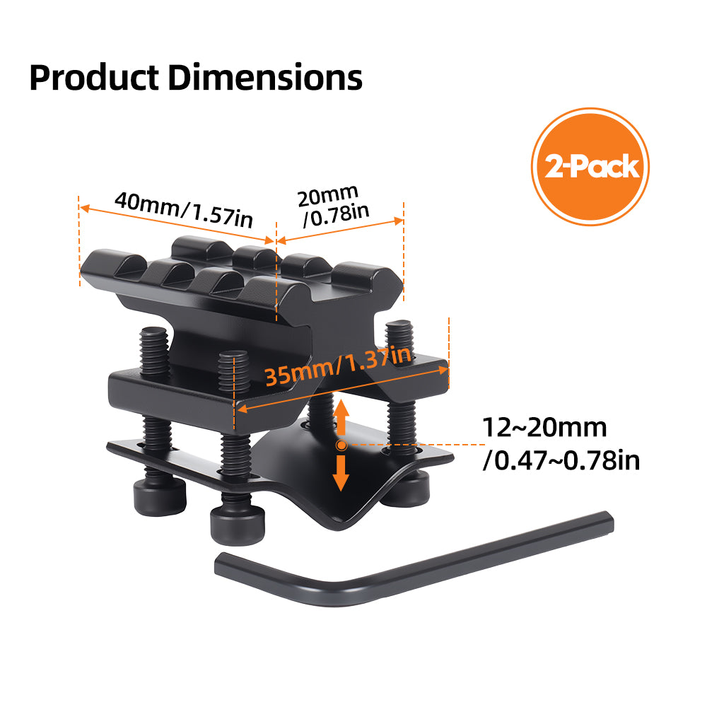 Hunting 20mm Weaver Picatinny Rail Base Adapter Rifle Barrel Mount Scope Converter Laser Sight Flashlight Mounts