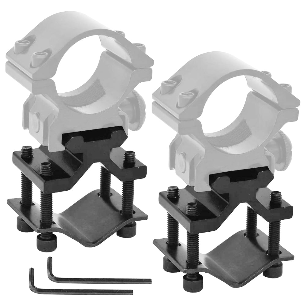 20mm Barrel Rail Mount Tube Adapter, Rifle Gun Laser Flashlight Barrel Clamp, Scope Mount with Barrel Adapter