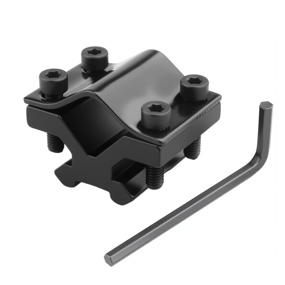 20mm Barrel Rail Mount Tube Adapter, Rifle Gun Laser Flashlight Barrel Clamp, Scope Mount with Barrel Adapter