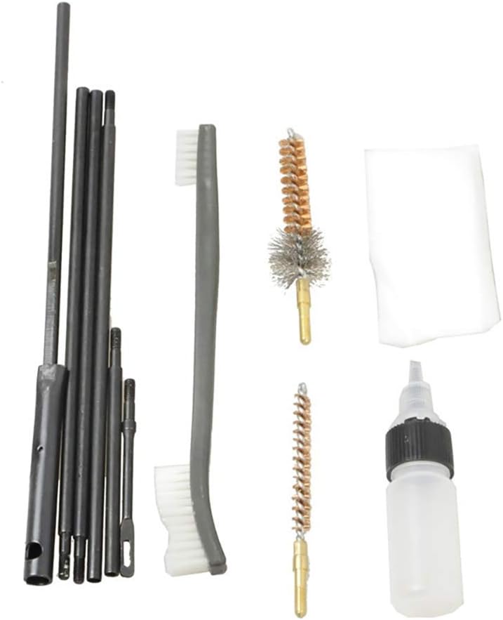 Rifle Gun Cleaning Kit Set Pistol Brushes Cleaner for 5.56mm .223 22LR .22 Cal