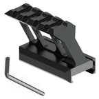 4 Slot Picatinny Riser Mount 1" inch High Profile 45 Degree Angled Forward Extending for Micro Reflex Sight Red Dot Scope