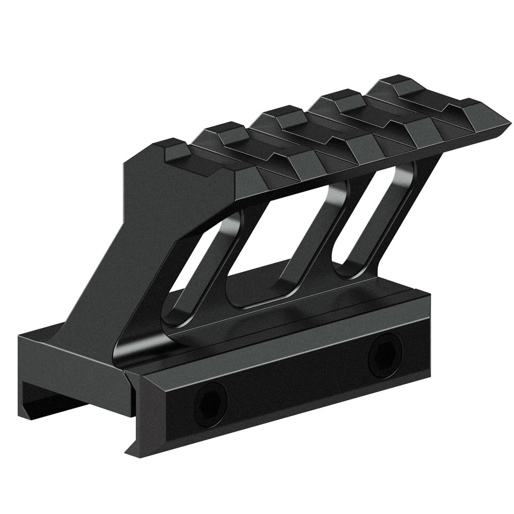 4 Slot Picatinny Riser Mount 1" inch High Profile 45 Degree Angled Forward Extending for Micro Reflex Sight Red Dot Scope