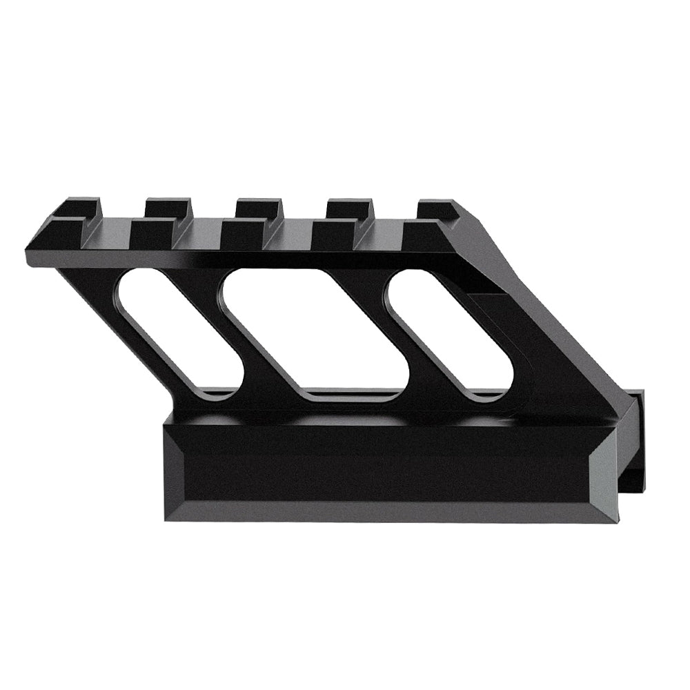 4 Slot Picatinny Riser Mount 1" inch High Profile 45 Degree Angled Forward Extending for Micro Reflex Sight Red Dot Scope