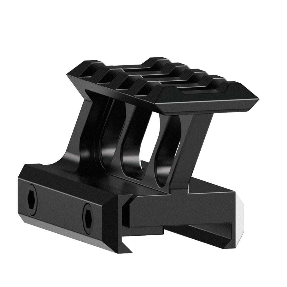 4 Slot Picatinny Riser Mount 1" inch High Profile 45 Degree Angled Forward Extending for Micro Reflex Sight Red Dot Scope