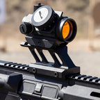 4 Slot Picatinny Riser Mount 1" inch High Profile 45 Degree Angled Forward Extending for Micro Reflex Sight Red Dot Scope