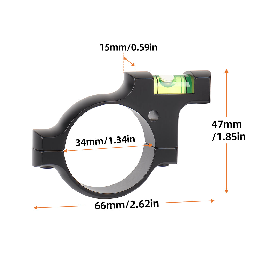 Precision Scope Leveling Kit, Includes 30mm Smooth Alloy Scope Bubble Level Indicator (Anti-Cant) and 1" Ring Reducer, for Precision Shooting, Competition and Hunting