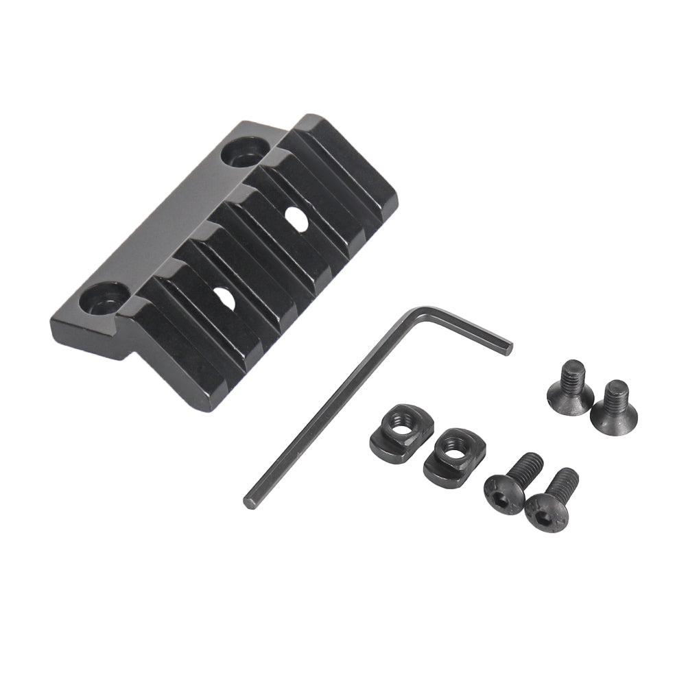 45 Degree Offset Rail Mount for M-Rails, 3 Slots 5 Slots Offset Light/Optic Picatinny Rail Mount fit for Mlock