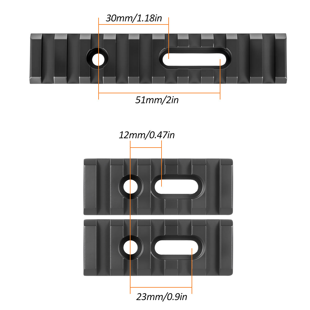 Aluminum Slotted Made Picatinny Section Kit Set for MOE Hand Guards Tactical