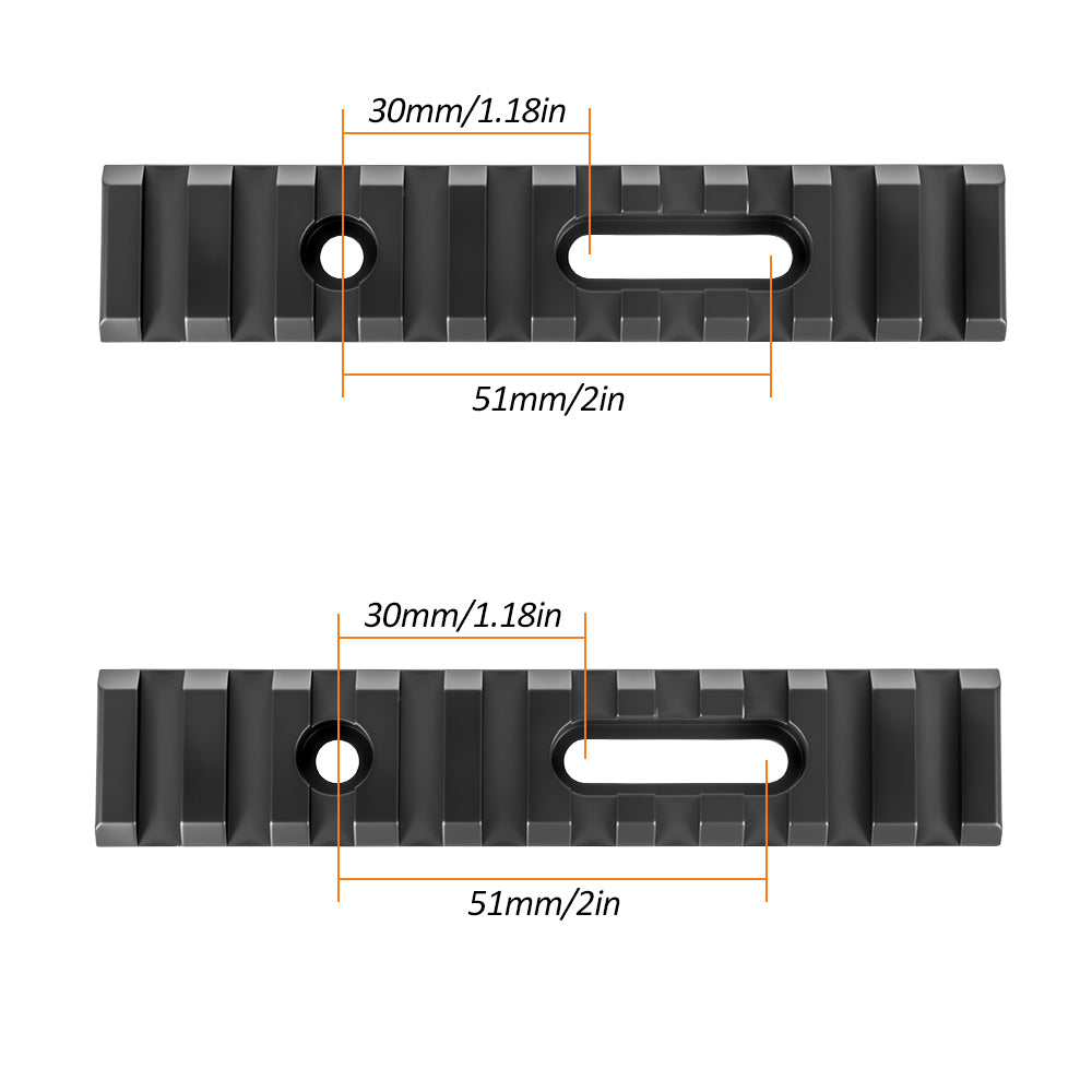 Aluminum Slotted Made Picatinny Section Kit Set for MOE Hand Guards Tactical（10slot）
