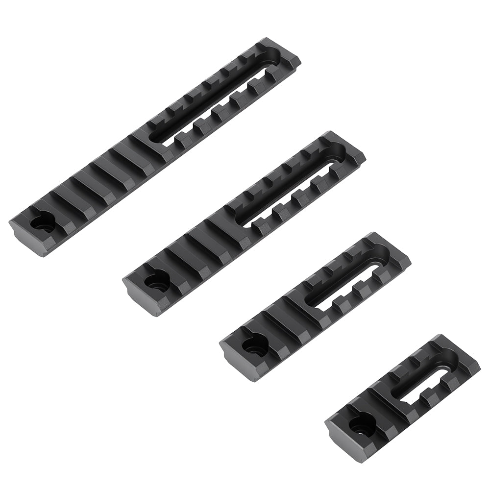 Picatinny Aluminum Accessory Rail Set 5 7 10 13 Slot Adjustable Pitch Slotted Rail with 8 T-Nuts & Screws 8 Wrench for Mlok Compatible