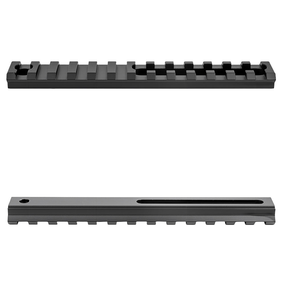 5.31 Inch Long 13 Slot Aluminum Adjustable Pitch Slotted Made Picatinny Rail with 2 T-Nuts & Screws 2 Wrench for Mlok Compatible (2-Pack)